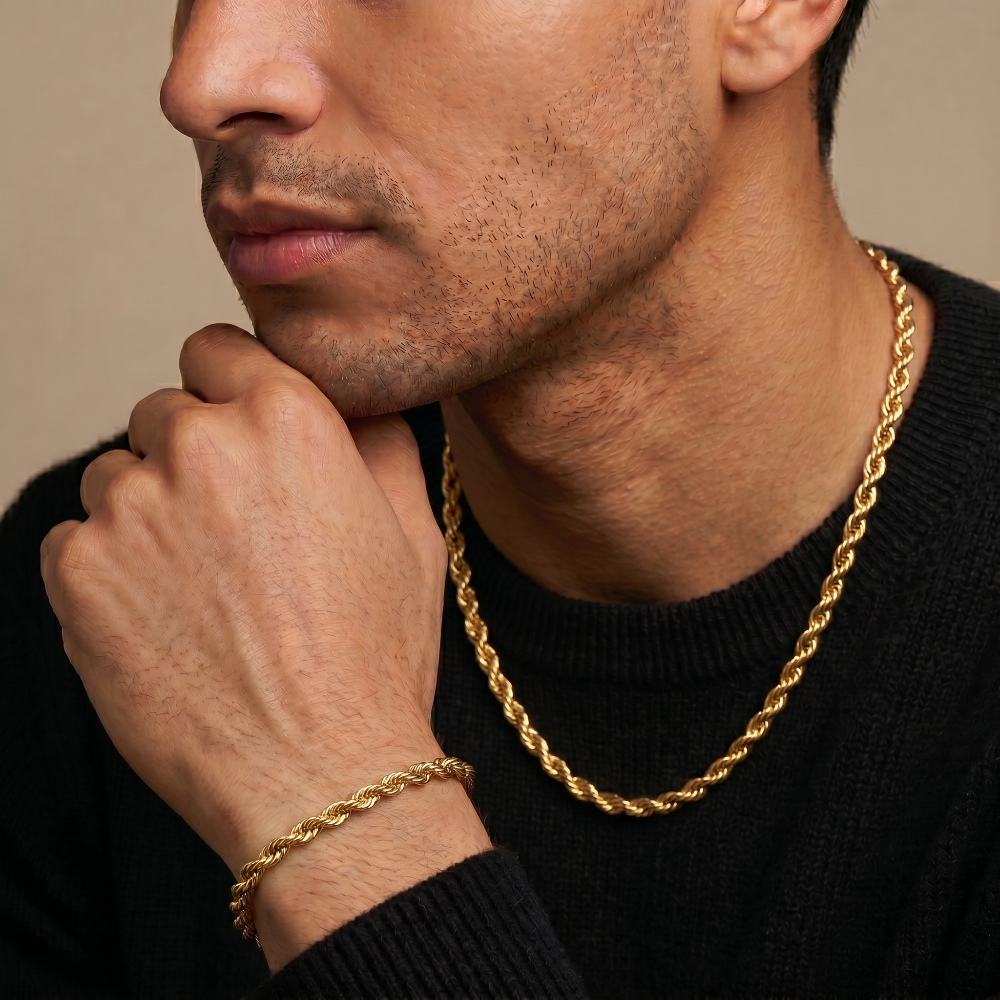 Combo Lazo Hombre - Cadena y Pulsera