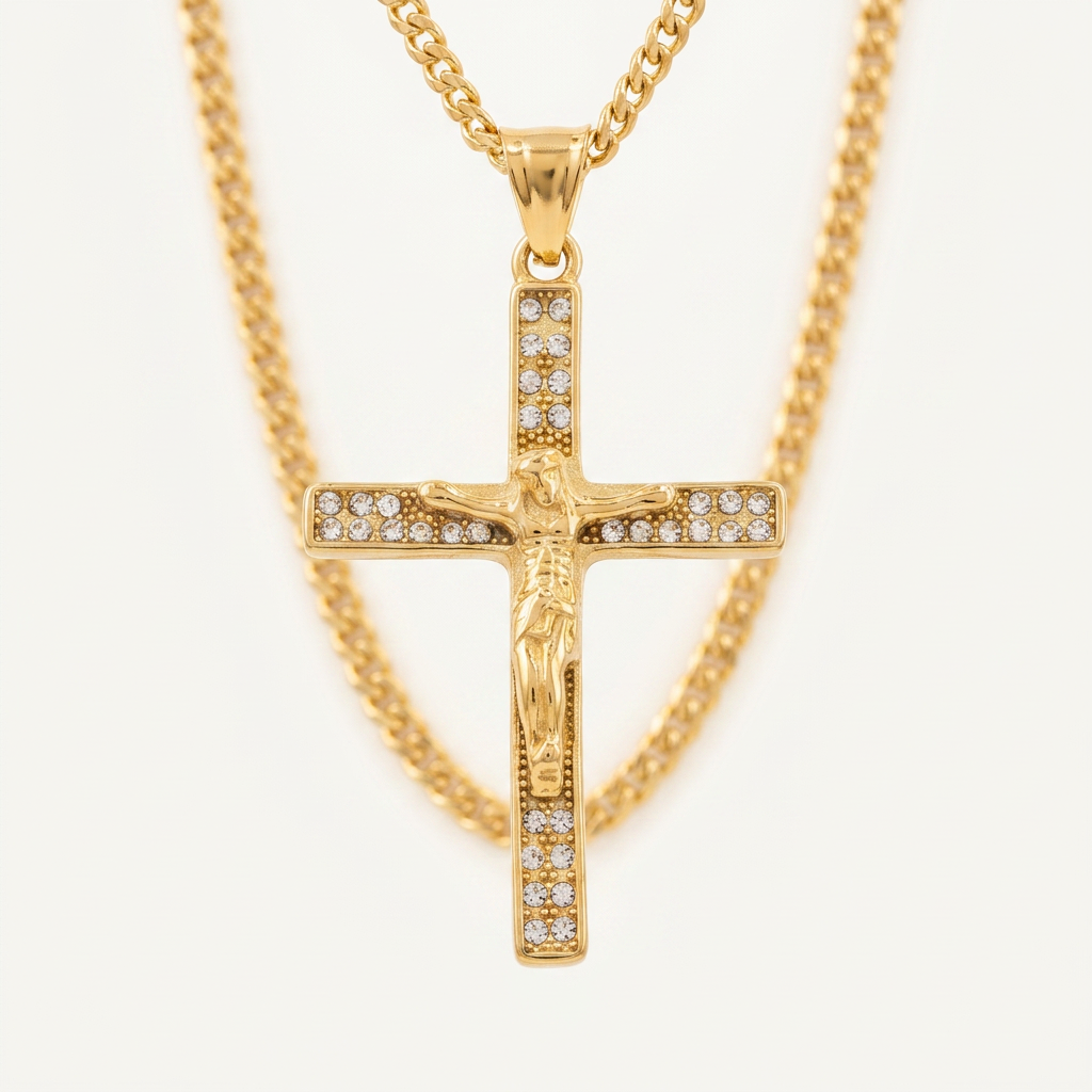 Dije Cruz Diamantada