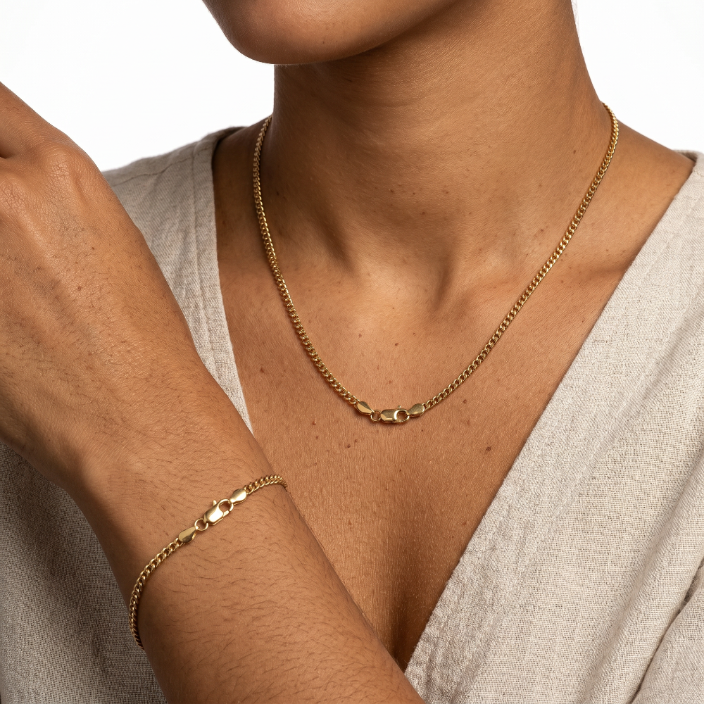 Combo Cubana Mujer - Cadena y Pulsera
